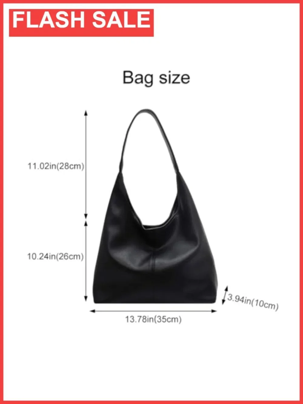 PU Leather Hobo Bag Set 2pc Soft Slouchy Tote Shoulder Purse for Work